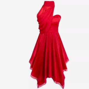 Disney Vibrant Red Asymmetrical Dress-Cruella De’Vil